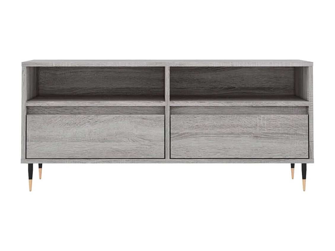 Meuble TV sonoma gris 100x34,5x44,5 cm bois d'ingénierie