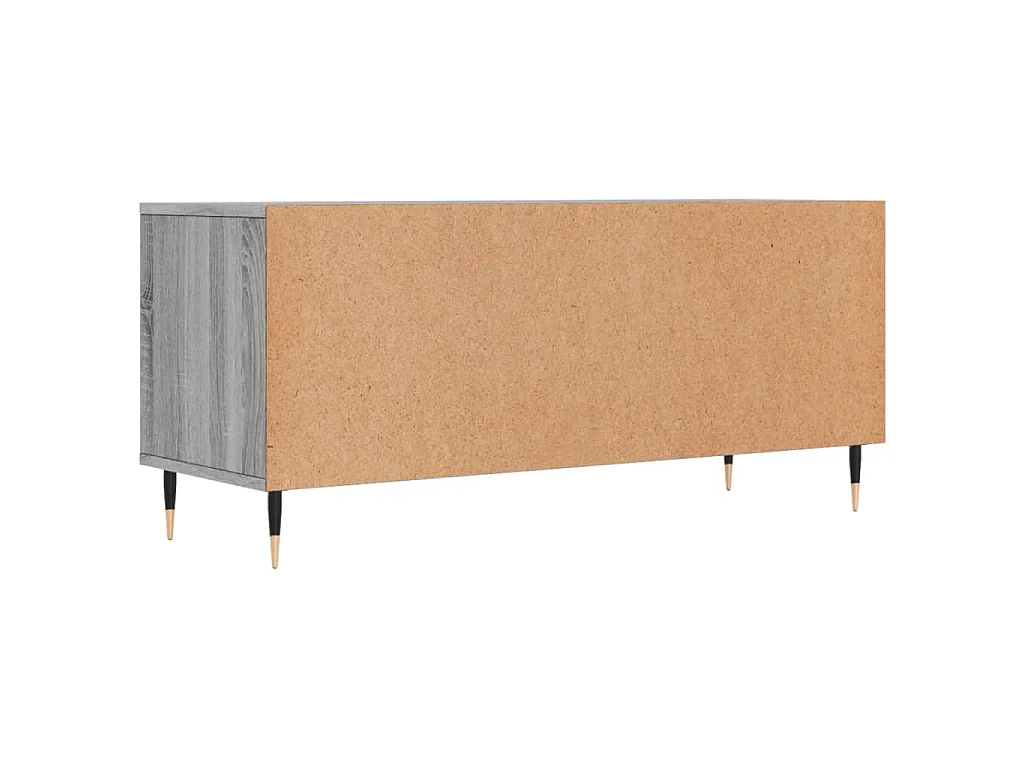 Meuble TV sonoma gris 100x34,5x44,5 cm bois d'ingénierie
