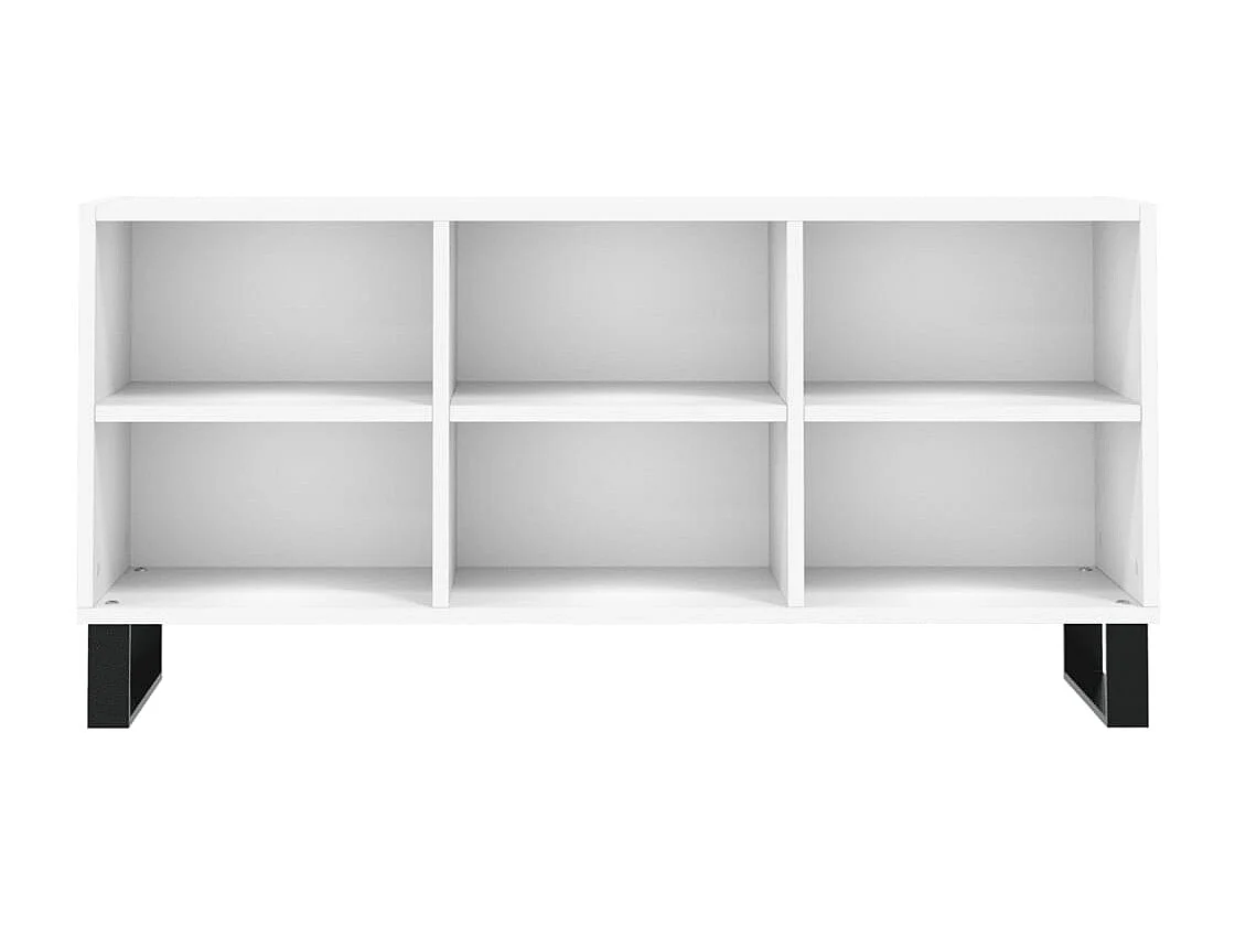Meuble TV blanc 103,5x30x50 cm bois d'ingénierie