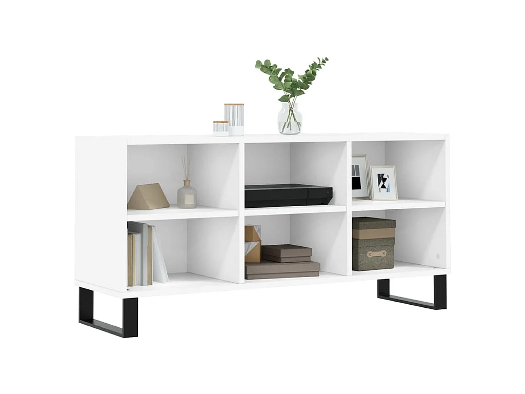 Tv-meubel 103,5x30x50 cm bewerkt hout wit
