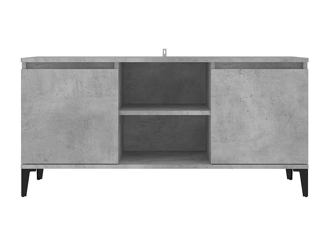 TV-Schrank mit Metallbeinen Betongrau 103,5x35x50 cm