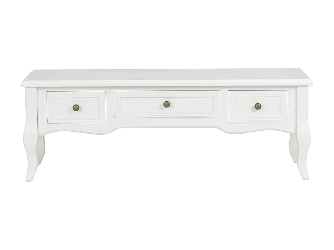 Meuble TV Blanc 100 x 35 x 35 cm Bois