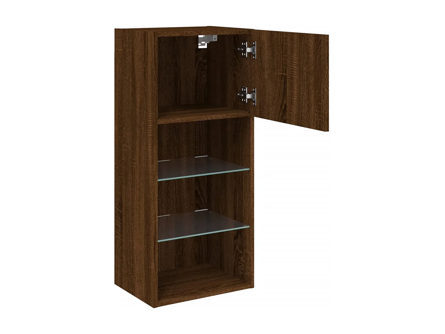 Meubles TV avec lumières LED 2 pcs chêne marron 40,5x30x90 cm