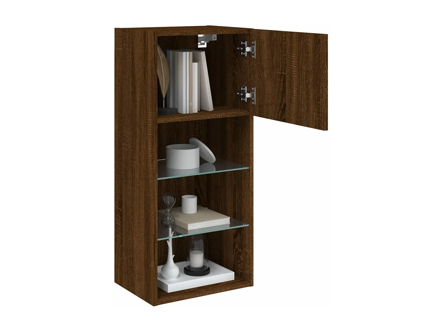 Meubles TV avec lumières LED 2 pcs chêne marron 40,5x30x90 cm