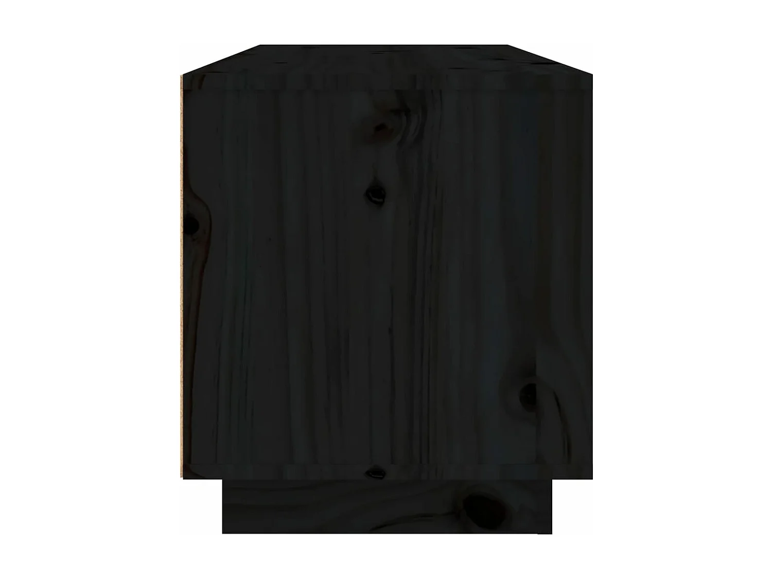 Mobile Porta TV Nera 80x35x40,5 cm in Legno Massello di Pino