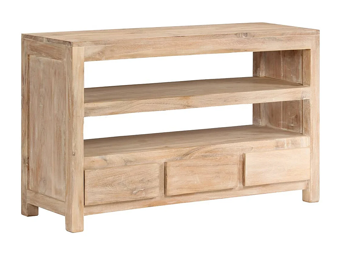Tv-meubel 90x30x55 cm massief acaciahout lichtbruin
