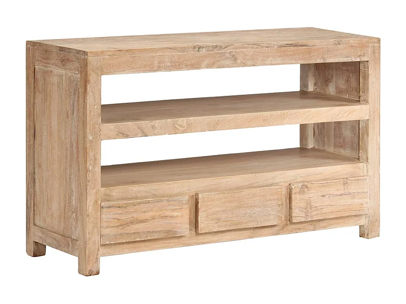 Tv-meubel 90x30x55 cm massief acaciahout lichtbruin