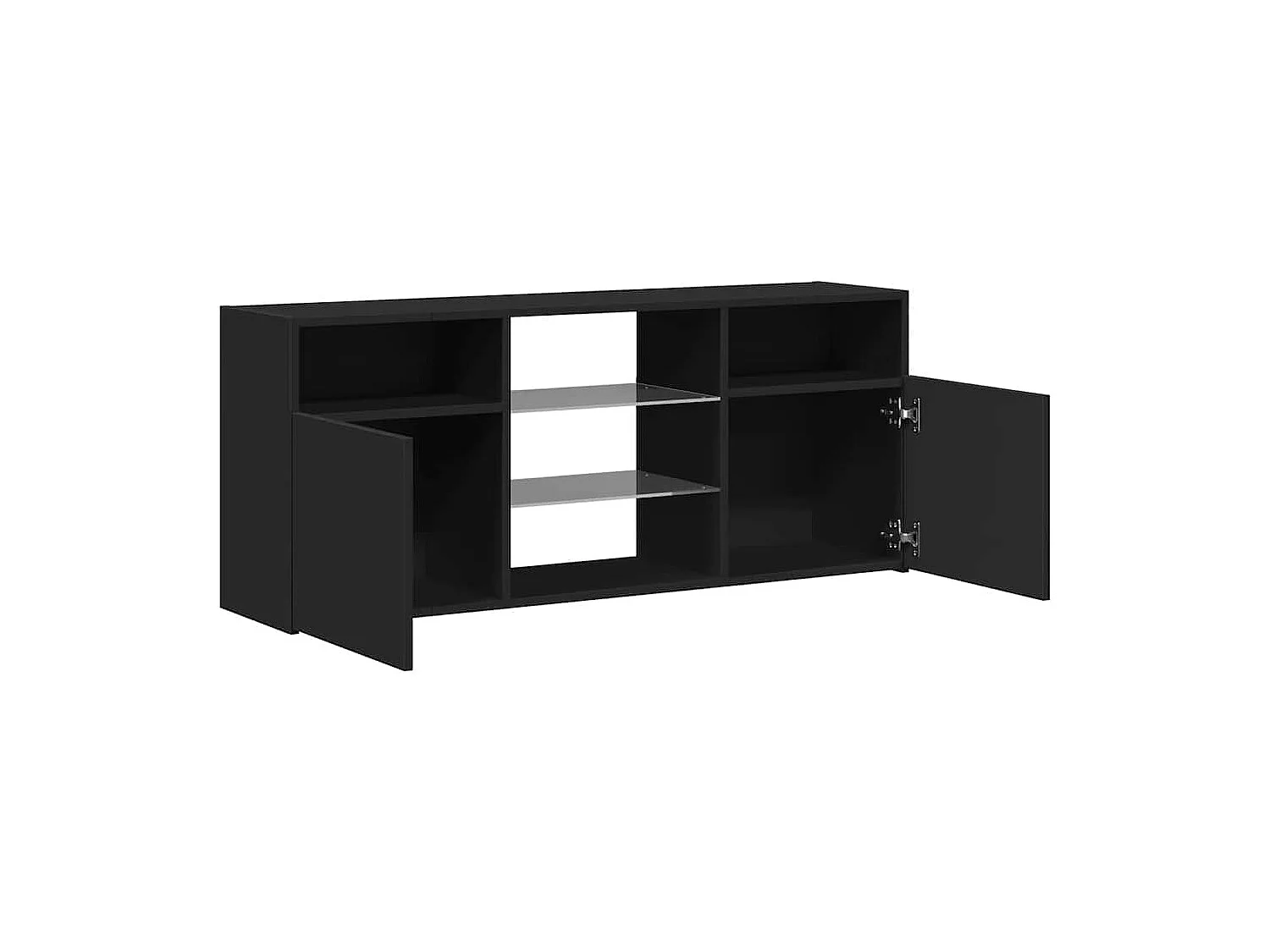 TV-Schrank mit LED-Leuchten Schwarz 120x30x50 cm