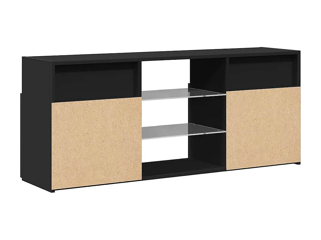 TV-Schrank mit LED-Leuchten Schwarz 120x30x50 cm