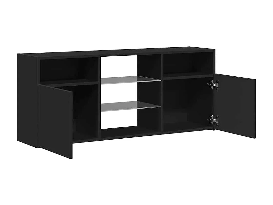 TV-Schrank mit LED-Leuchten Schwarz 120x30x50 cm