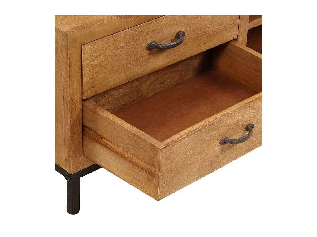 Mueble de TV madera maciza de mango 140x30x40 cm