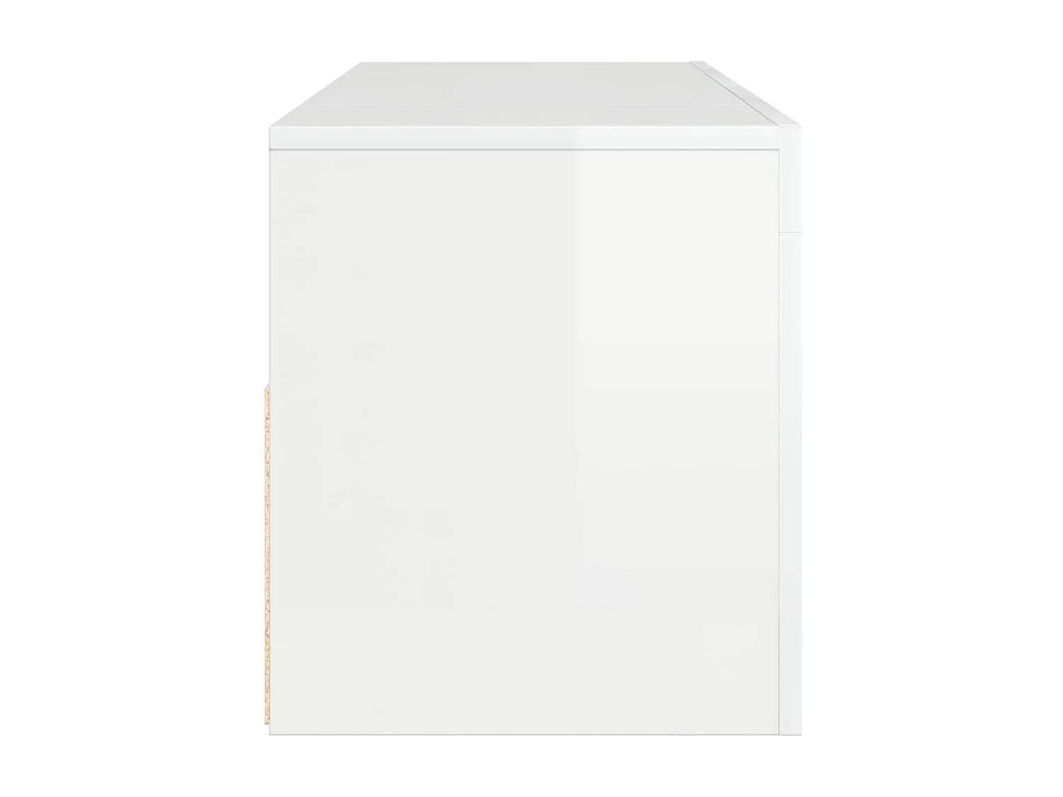 Mobile Porta TV con Luci LED Bianco Lucido 120x35x40 cm