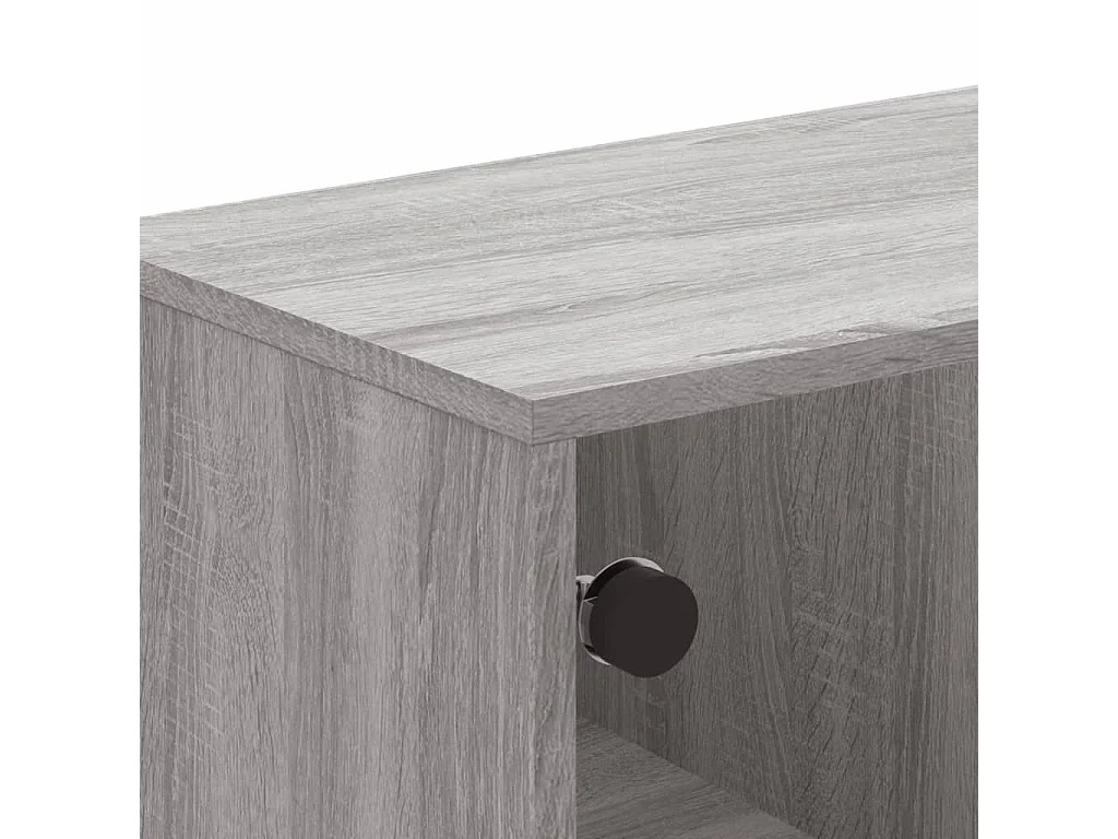 TV-Schrank mit Glastüren Grau Sonoma 102x37x50 cm
