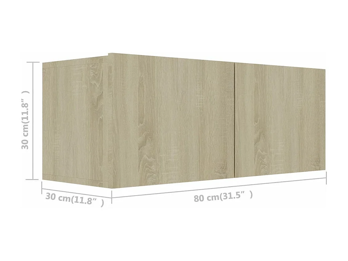 2-tlg. TV-Schrank-Set Sonoma-Eiche Holzwerkstoff