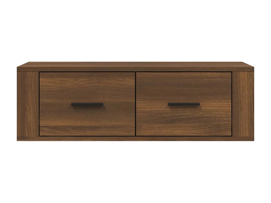 Armário TV suspenso 80x36x25cm deriv. madeira carvalho castanho