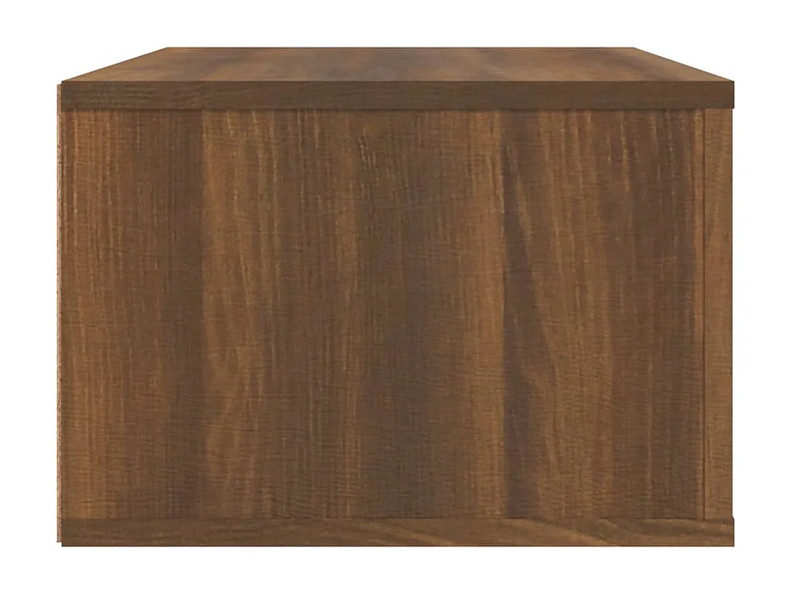 Armário TV suspenso 80x36x25cm deriv. madeira carvalho castanho