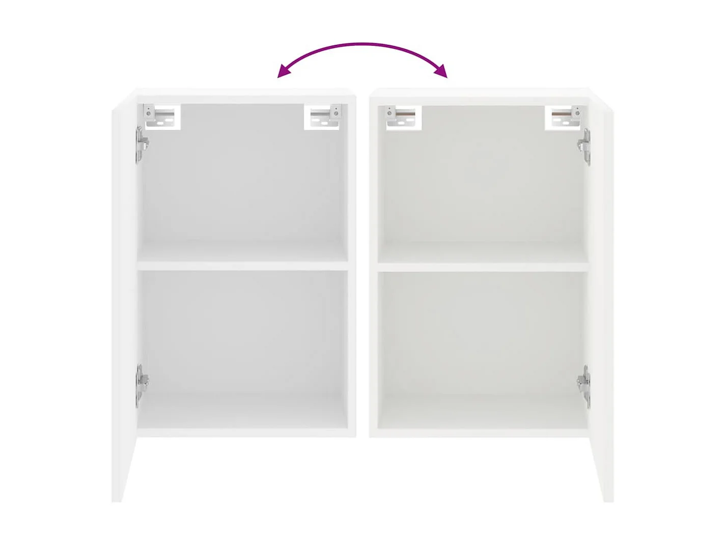 TV-Wandschränke 2 Stk. Weiß 40,5x30x60 cm Holzwerkstoff