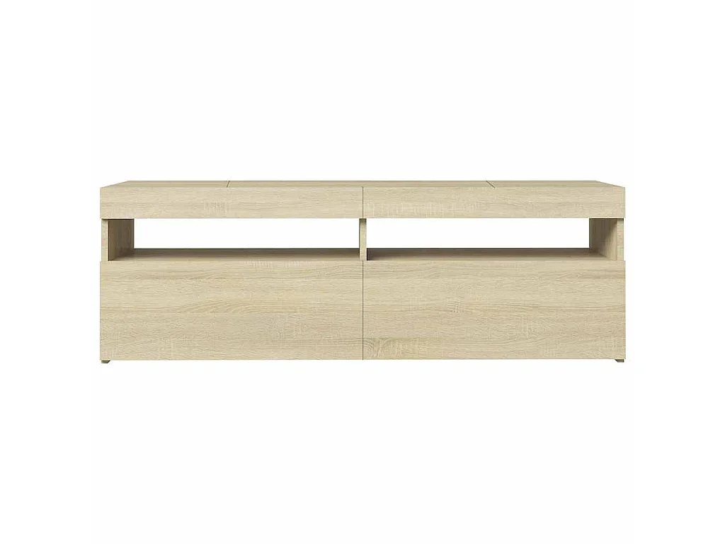 Meuble TV avec lumières LED chêne sonoma 120x35x40 cm