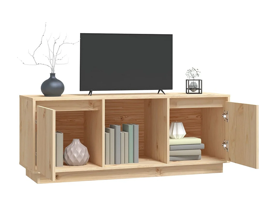 Meuble TV 110,5x35x44 cm Bois de pin massif