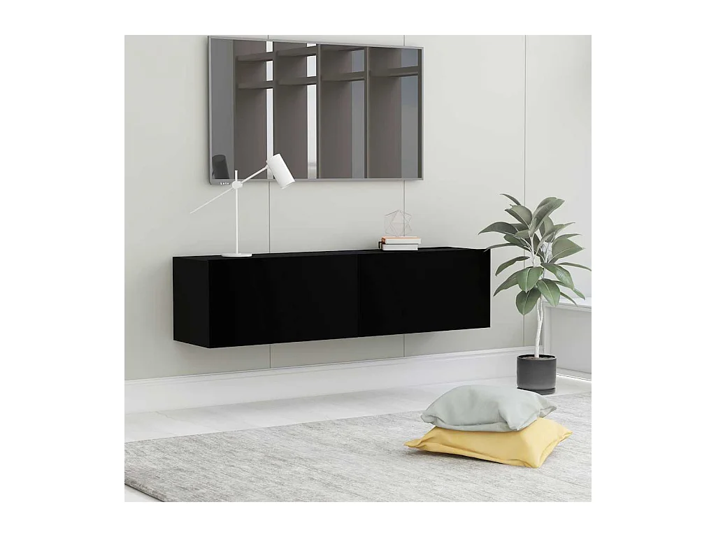 Tv-meubel 120x30x30 cm bewerkt hout zwart