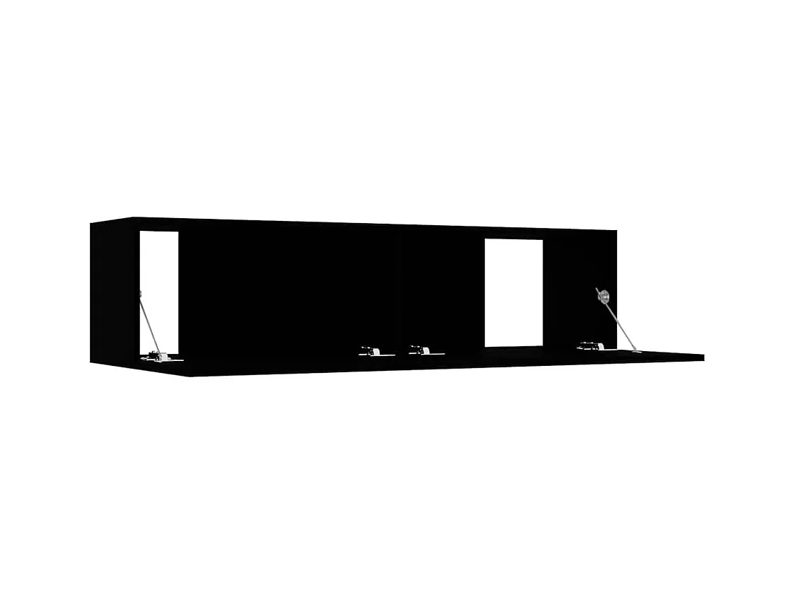 Tv-meubel 120x30x30 cm bewerkt hout zwart