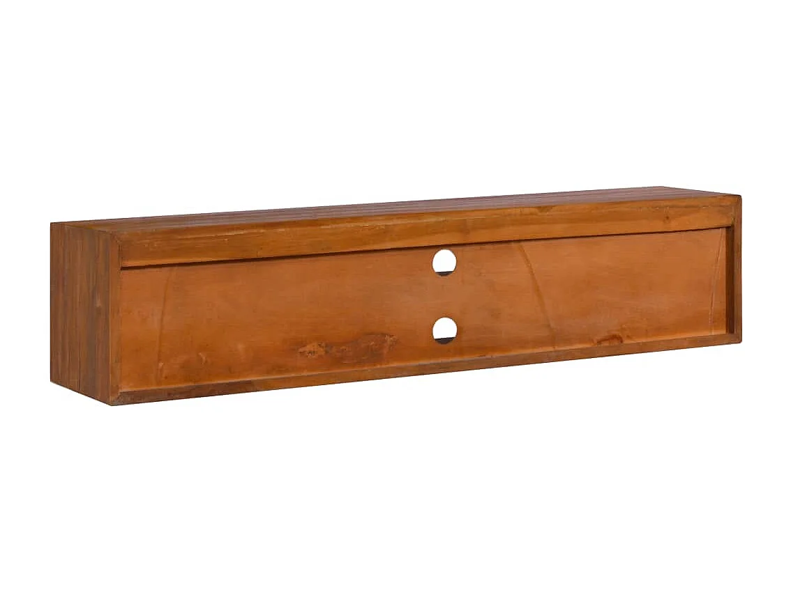 Wand-TV-Schrank 135x30x30 cm Teak Massivholz