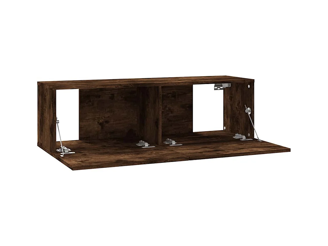 Armoire murale TV Chêne fumé 100x30x30 cm Bois d'ingénierie