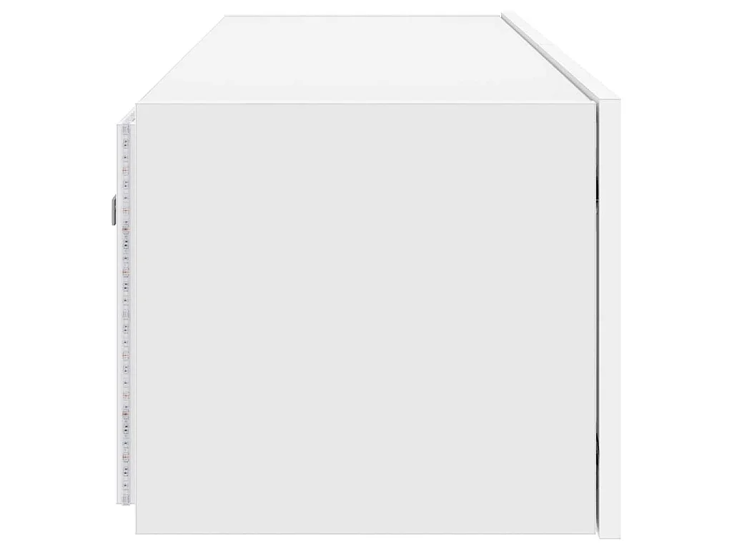 Mobile TV a Parete con Luci LED Bianco 100x35x31 cm