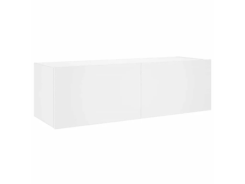 TV-Wandschrank mit LED-Leuchten Weiß 100x35x31 cm