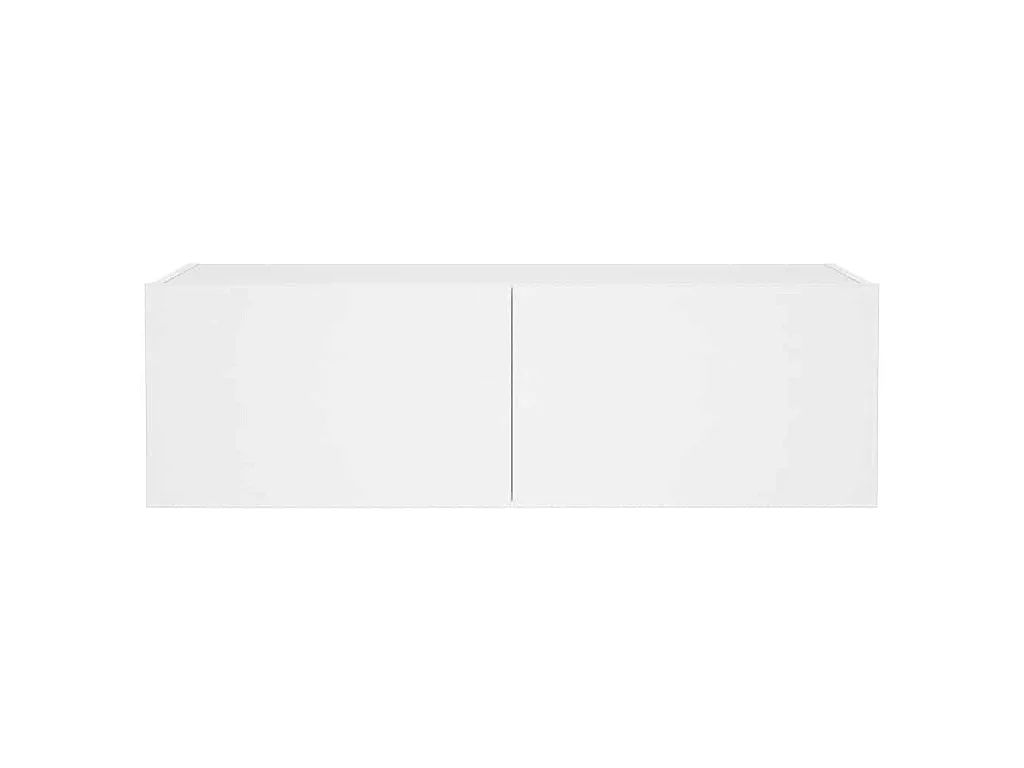 TV-Wandschrank mit LED-Leuchten Weiß 100x35x31 cm