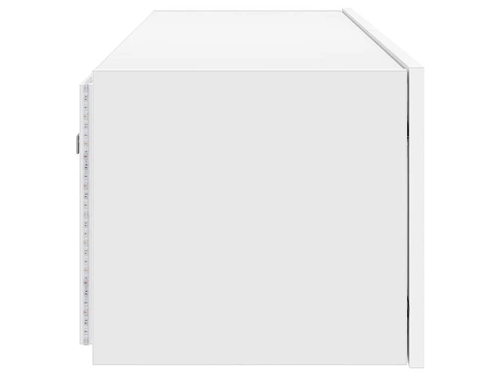 TV-Wandschrank mit LED-Leuchten Weiß 100x35x31 cm
