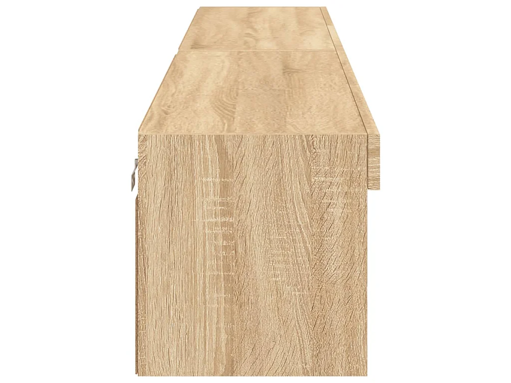 Meubles TV avec lumières LED 2 pcs chêne sonoma 100x30x30 cm