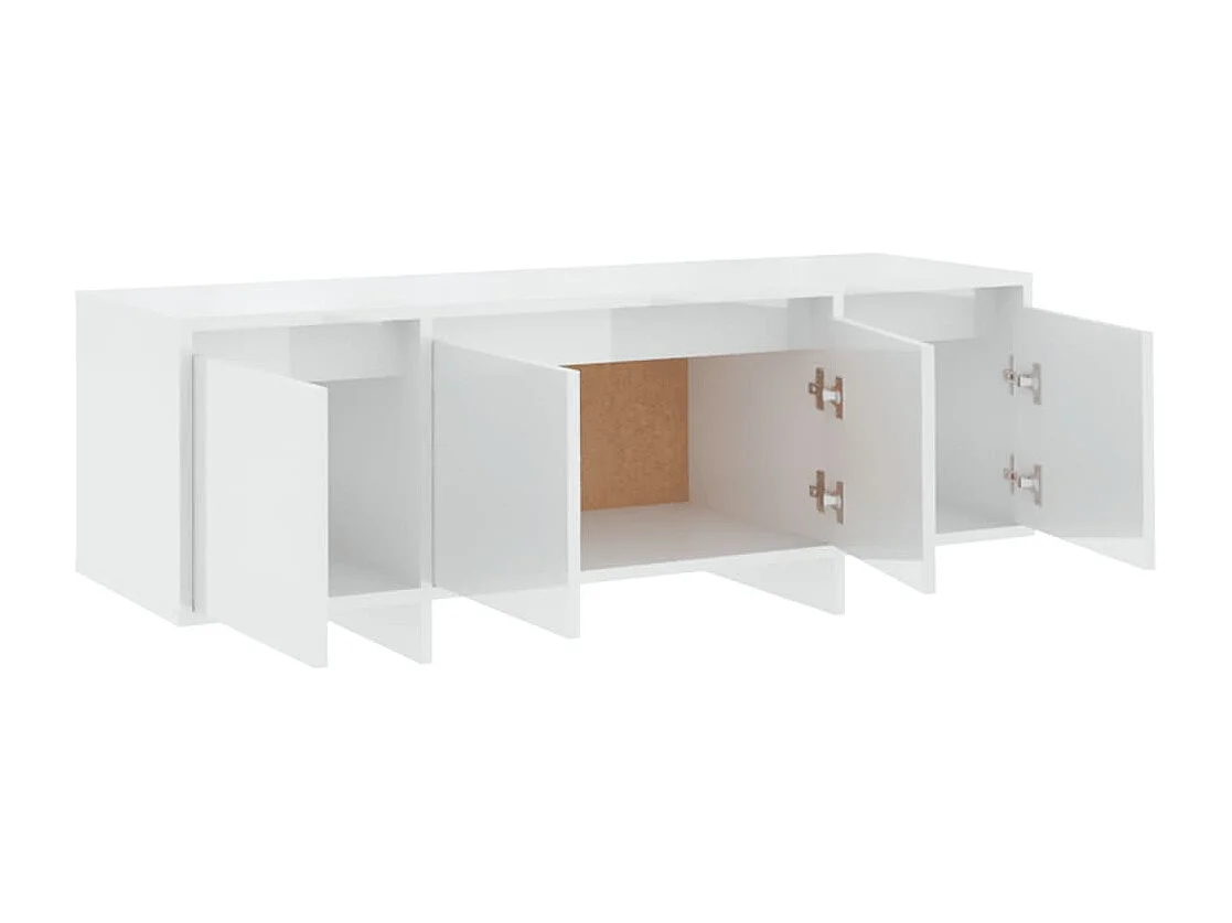 Tv-meubel 120x30x40,5 cm bewerkt hout hoogglans wit