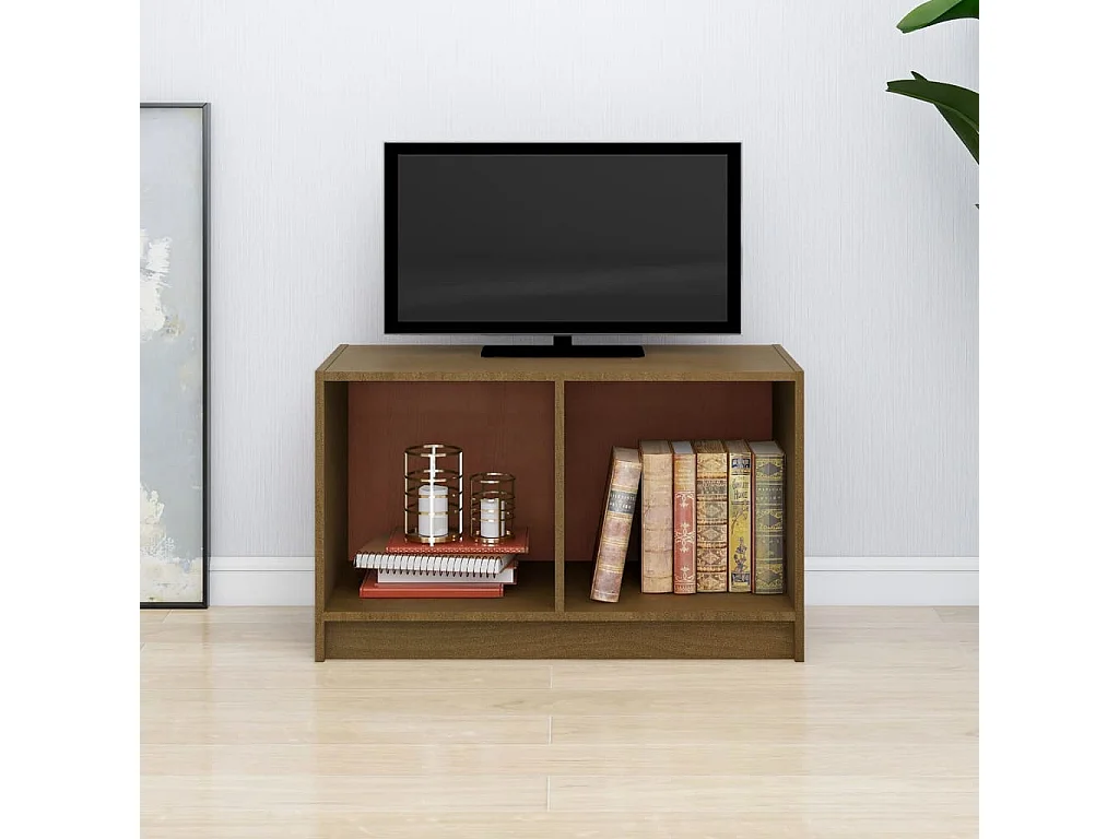 Mobile Porta TV Ambra 70x33x42 cm in Legno Massello di Pino