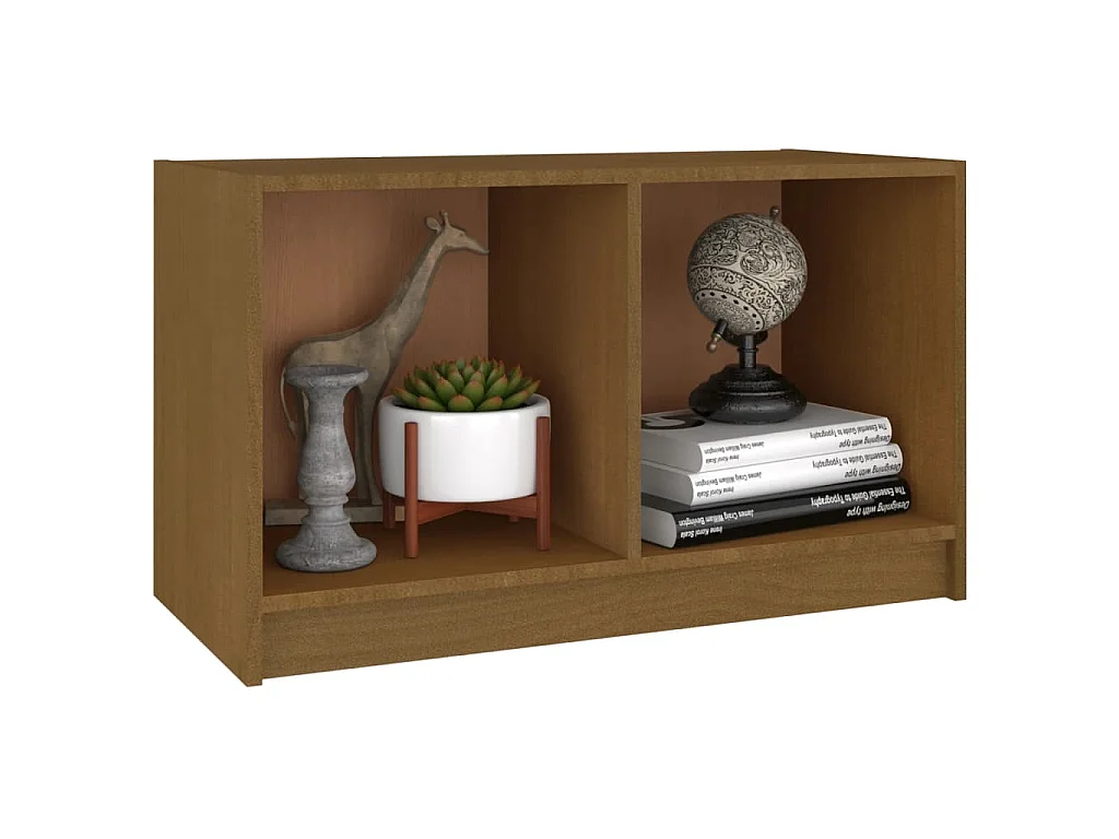 Mobile Porta TV Ambra 70x33x42 cm in Legno Massello di Pino