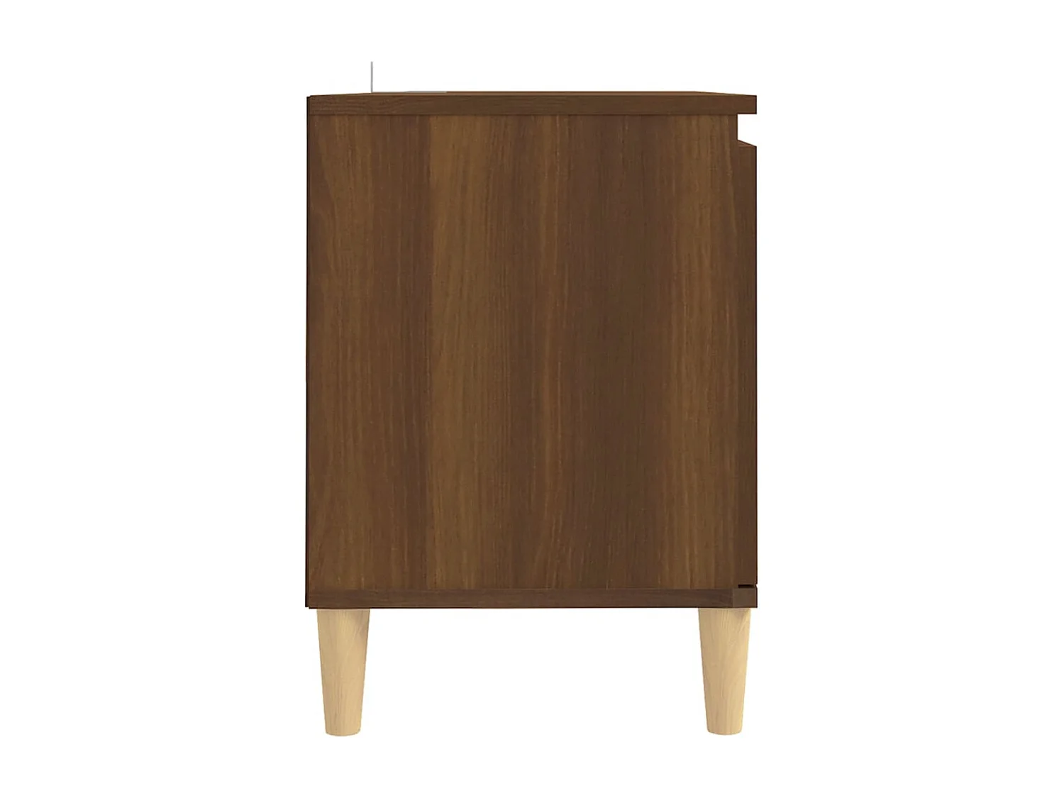 Meuble TV avec pieds en bois massif Chêne marron 103,5x35x50 cm