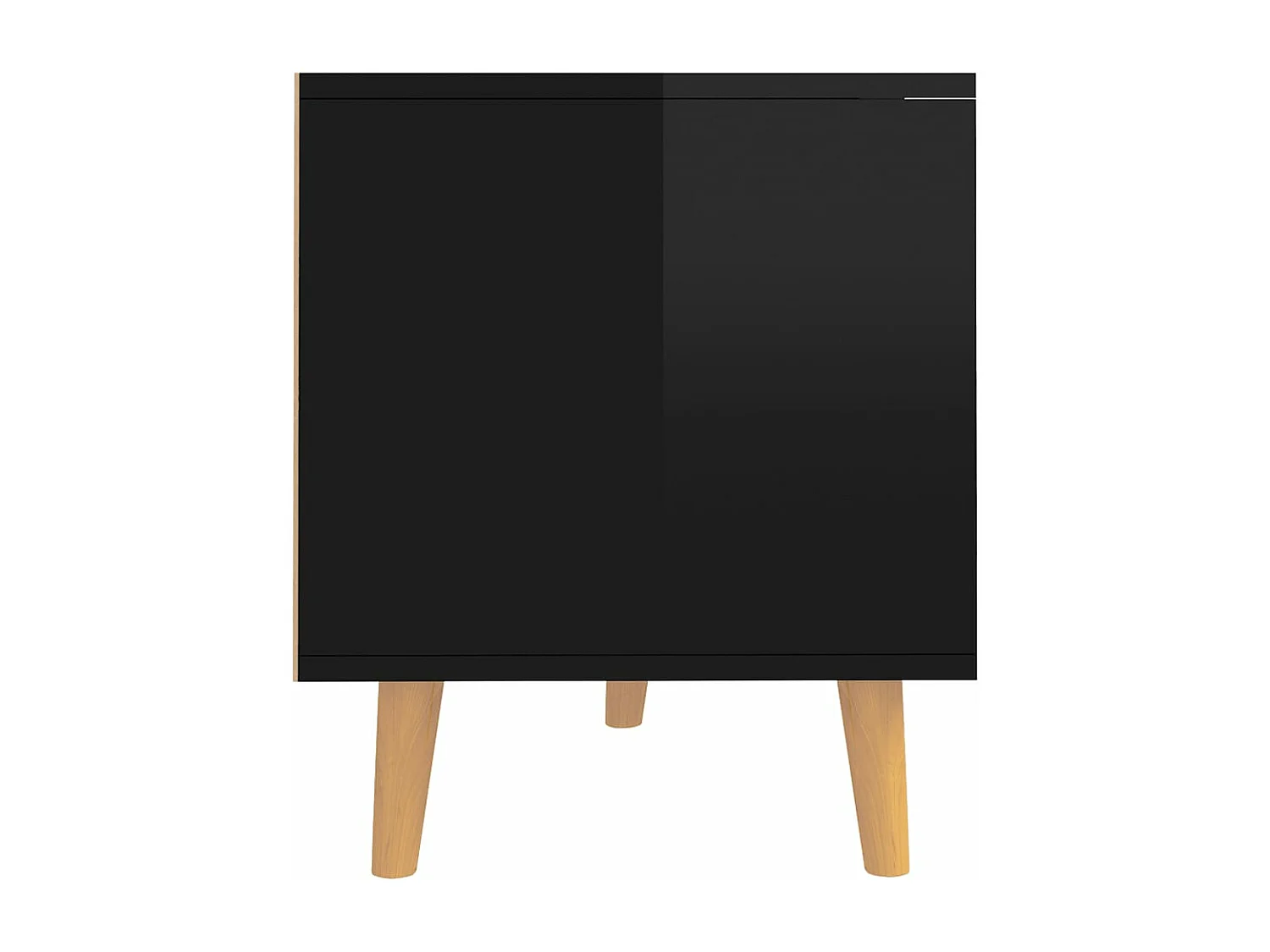 Tv-meubel 90x40x48,5 cm bewerkt hout hoogglans zwart