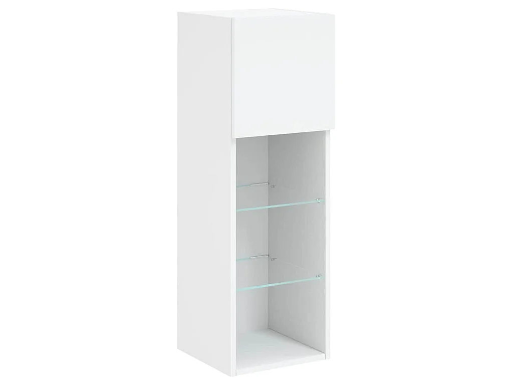 TV-Schrank mit LED-Leuchten Weiß 30,5x30x90 cm