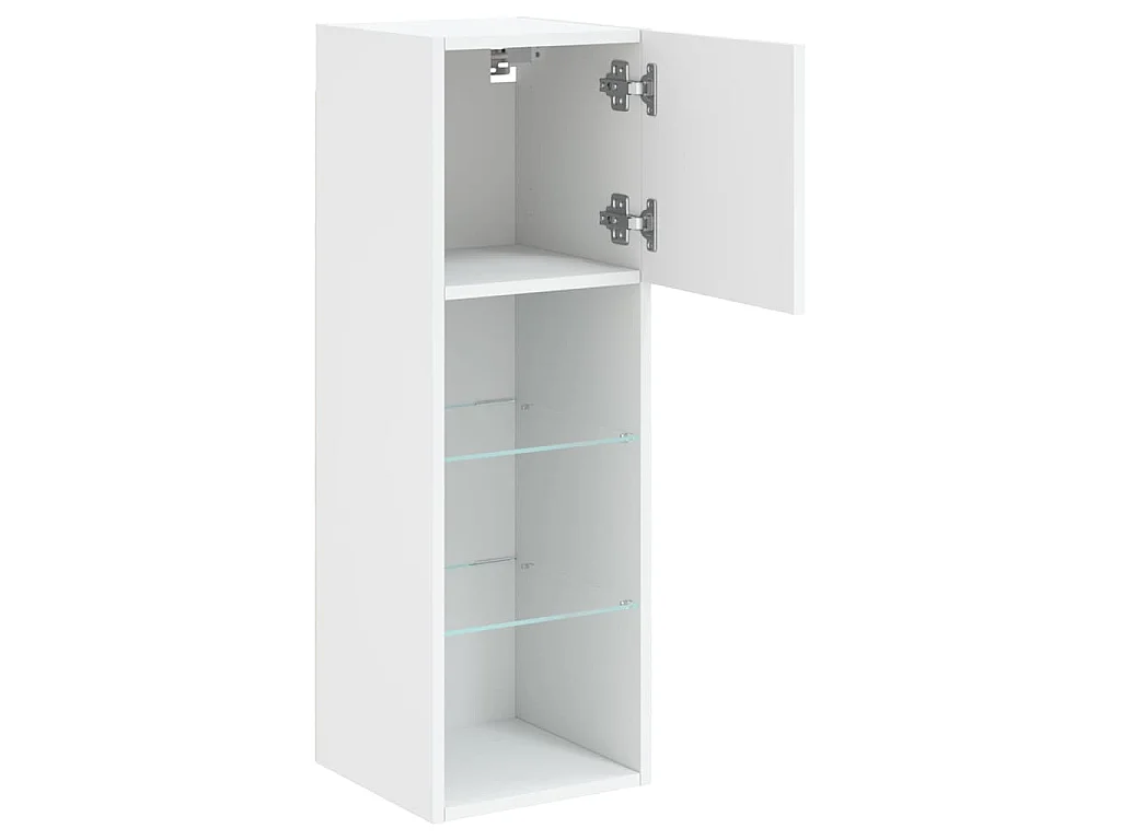 TV-Schrank mit LED-Leuchten Weiß 30,5x30x90 cm