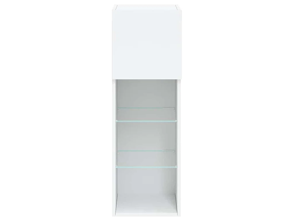 TV-Schrank mit LED-Leuchten Weiß 30,5x30x90 cm
