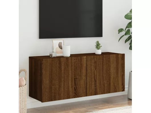 Kauf Unique TV-Wandschrank Braun Eichen-Optik 100x30x41 cm