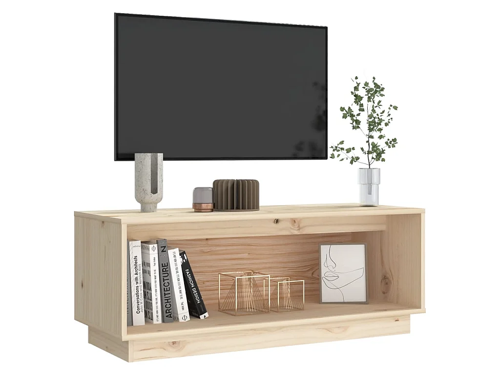 Meuble TV 90x35x35 cm Bois de pin massif