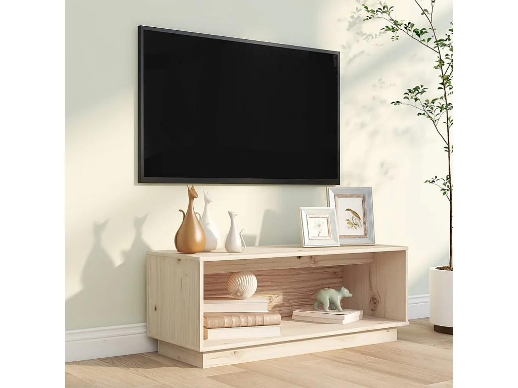 Meuble TV 90x35x35 cm Bois de pin massif