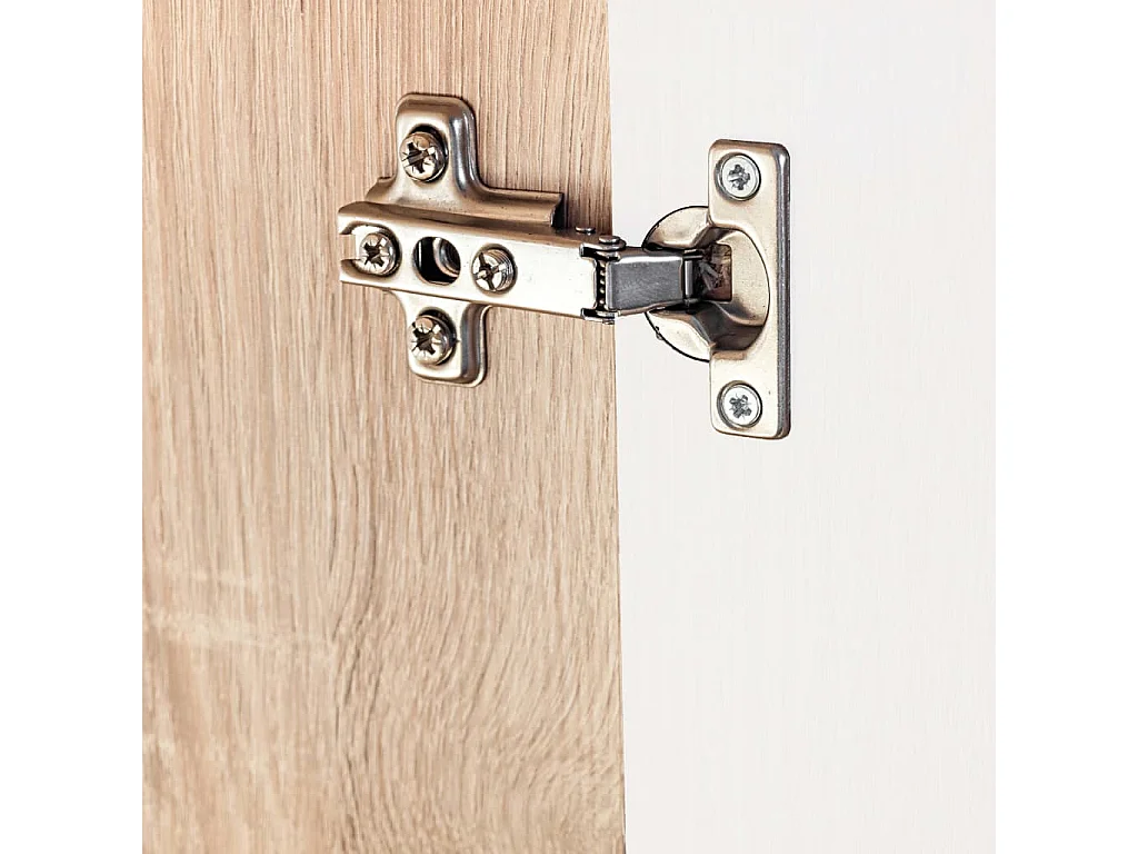 Parete Attrezzata Porta TV con Luci LED Rovere Sonoma e Bianco