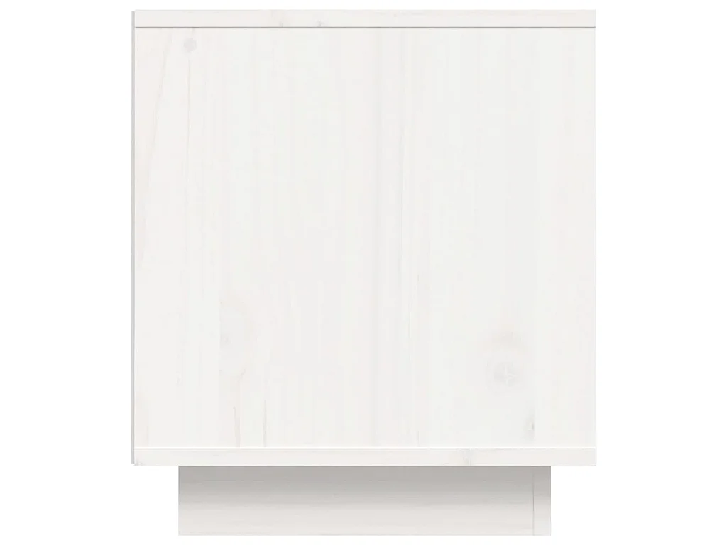 Meuble TV Blanc 80x35x40,5 cm Bois de pin massif