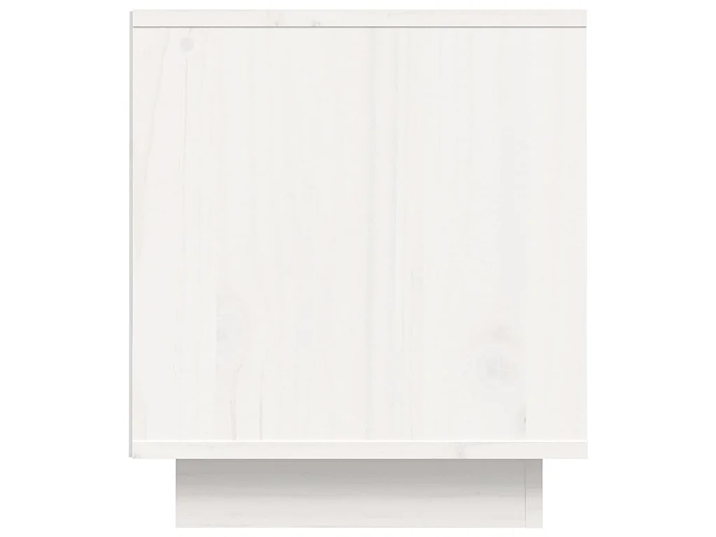 Meuble TV Blanc 80x35x40,5 cm Bois de pin massif