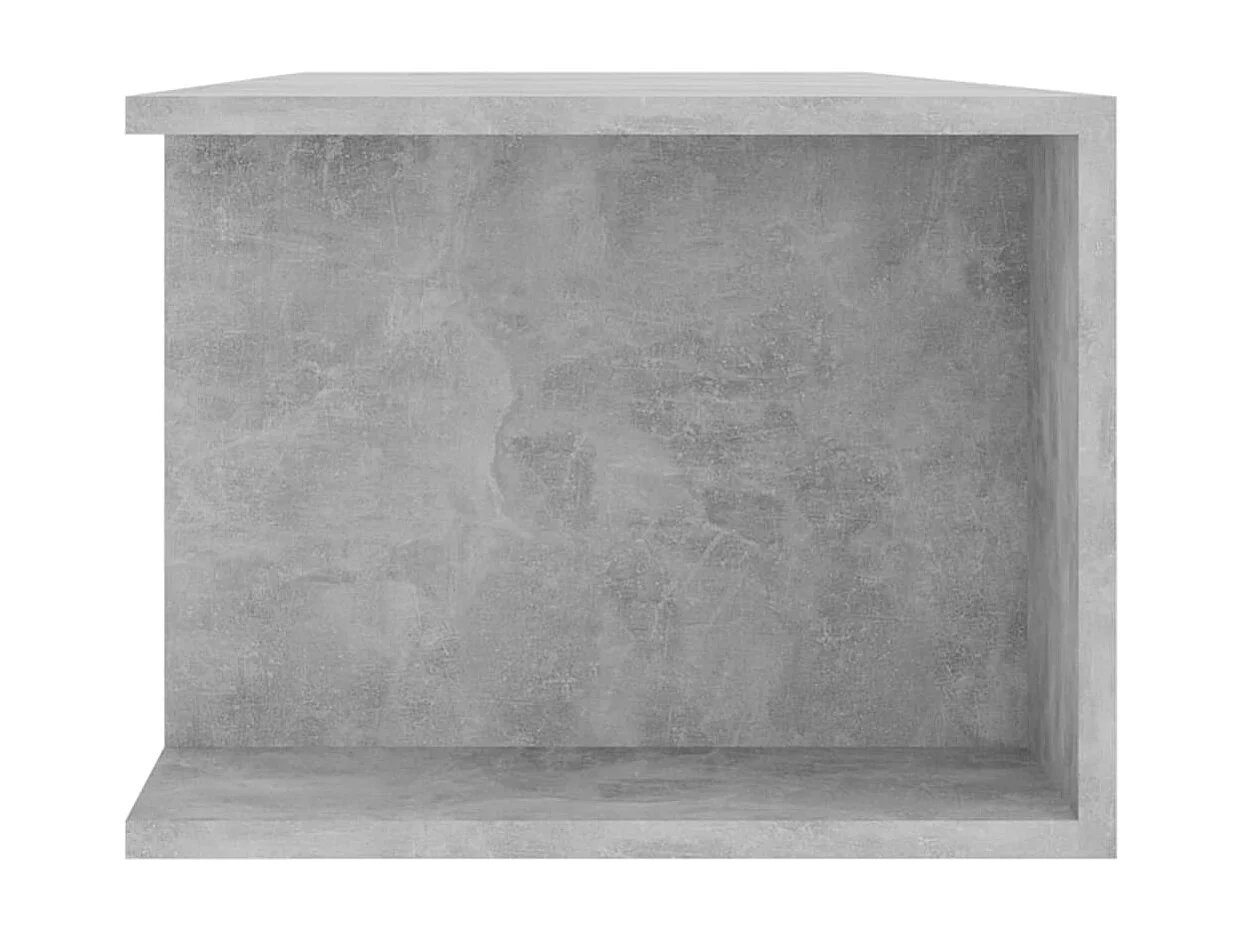 Meuble TV avec lumières LED gris béton 135x39x30 cm