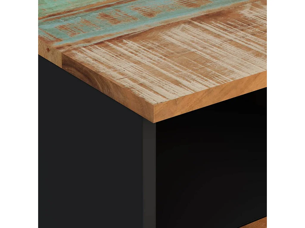 Móvel de TV 100x33x46 cm madeira recuperada maciça e derivados