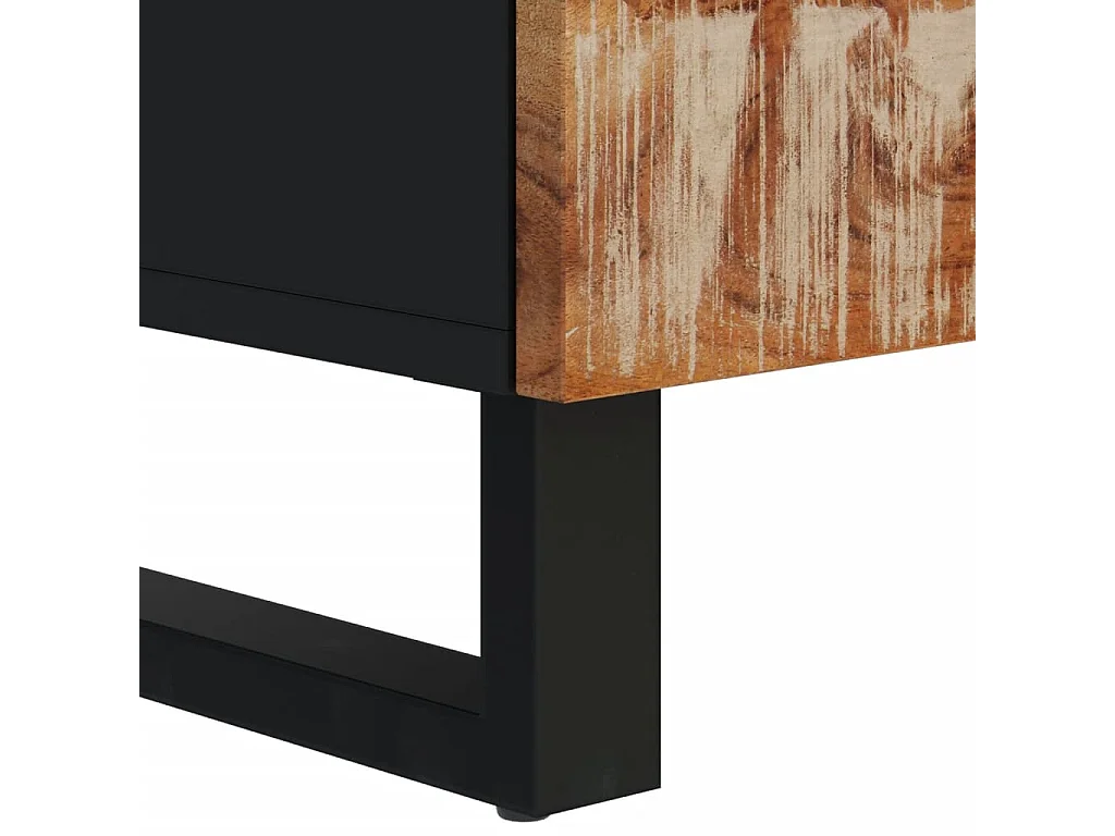 Móvel de TV 100x33x46 cm madeira recuperada maciça e derivados