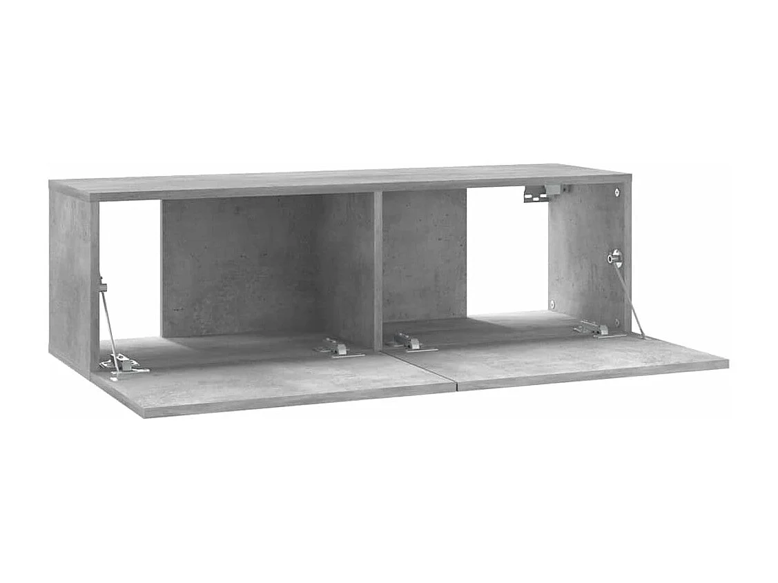 Meuble TV Gris béton 100x30x30 cm Bois d’ingénierie